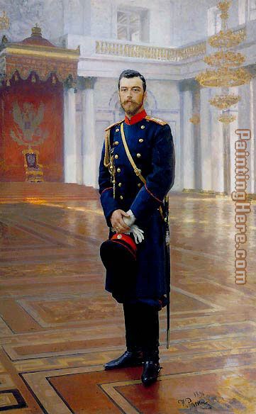 Portrait of Nicholas II, The Last Russian Emperor painting - Il'ya Repin Portrait of Nicholas II, The Last Russian Emperor art painting